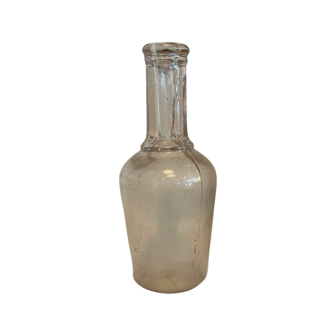 Vintage Clear Glass Apothecary Bottle