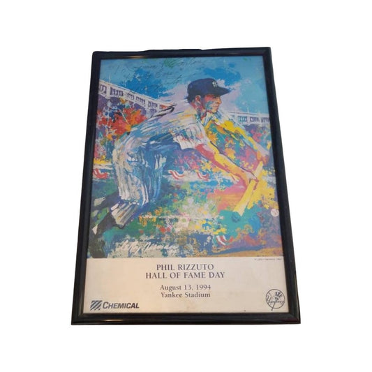 Phil Rizzuto Signed Hall of Fame Day Painting - 1994