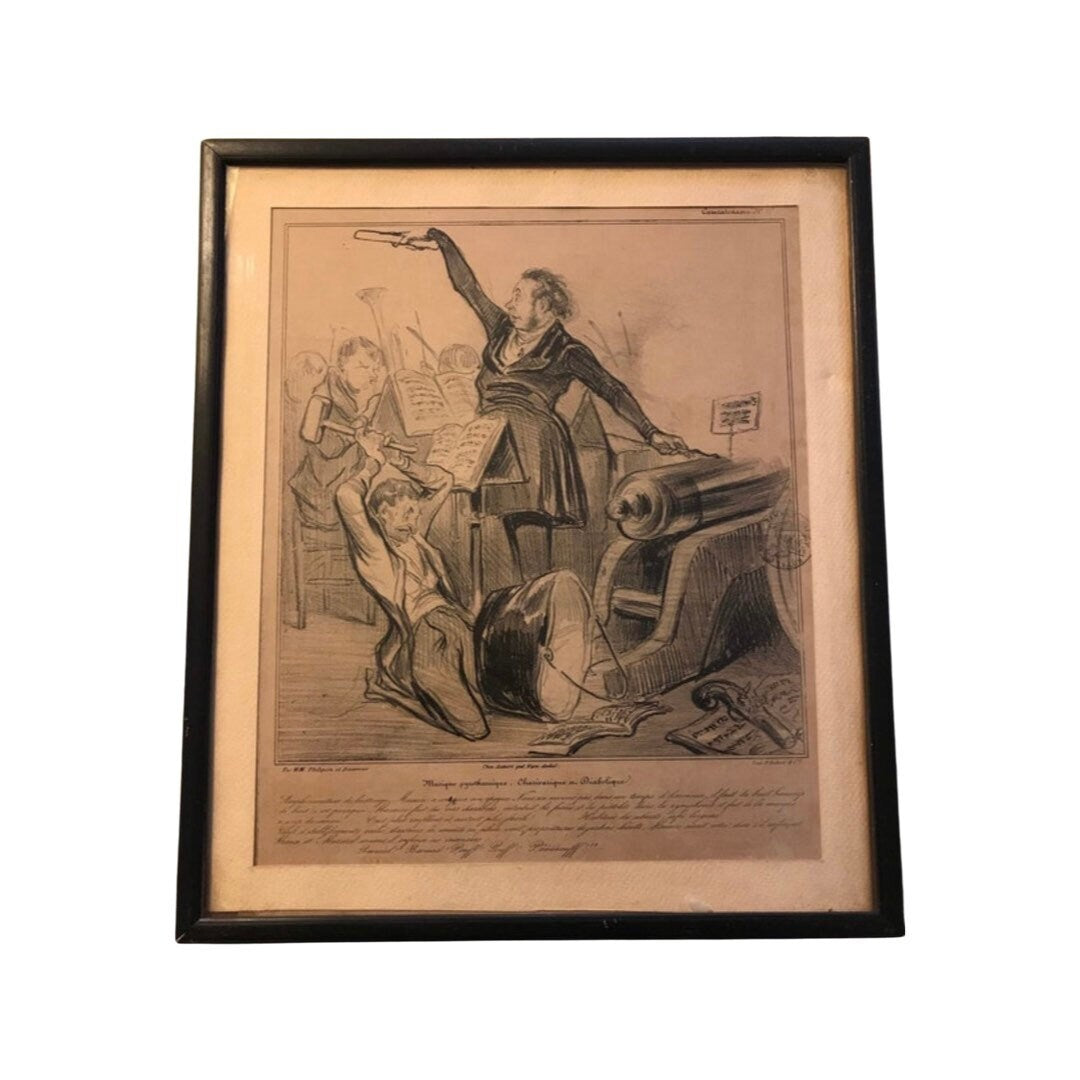 ORIGINAL Daumier H Vintage Sketch Print - No. 97