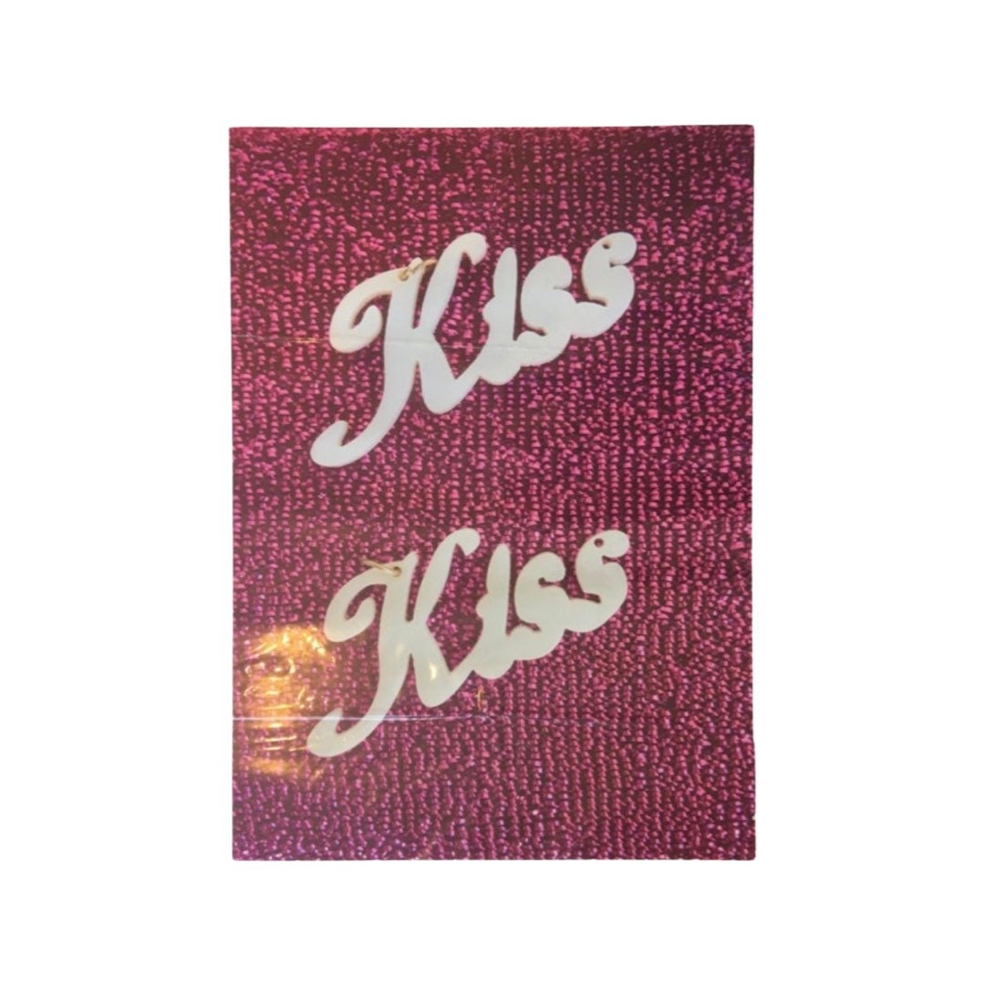 Vintage Kiss Kiss Photo Print, Romantic Wall Art, Retro Decor, Vintage Typography, Kiss Print, Love Gift