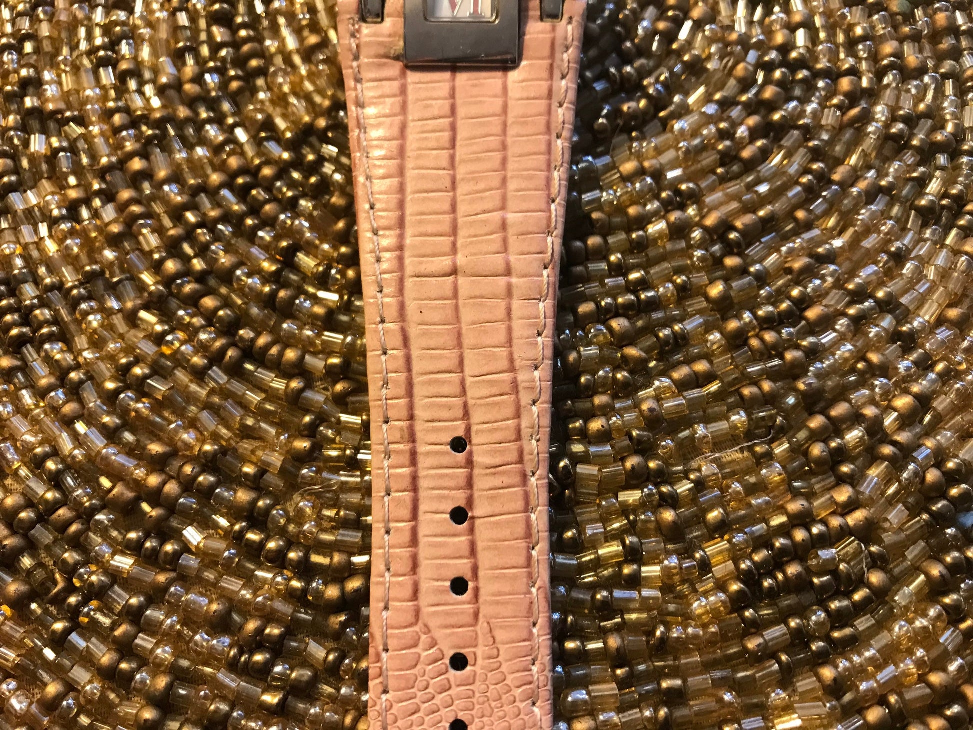 Vintage Pink Leather Wrist Watch | Accessories