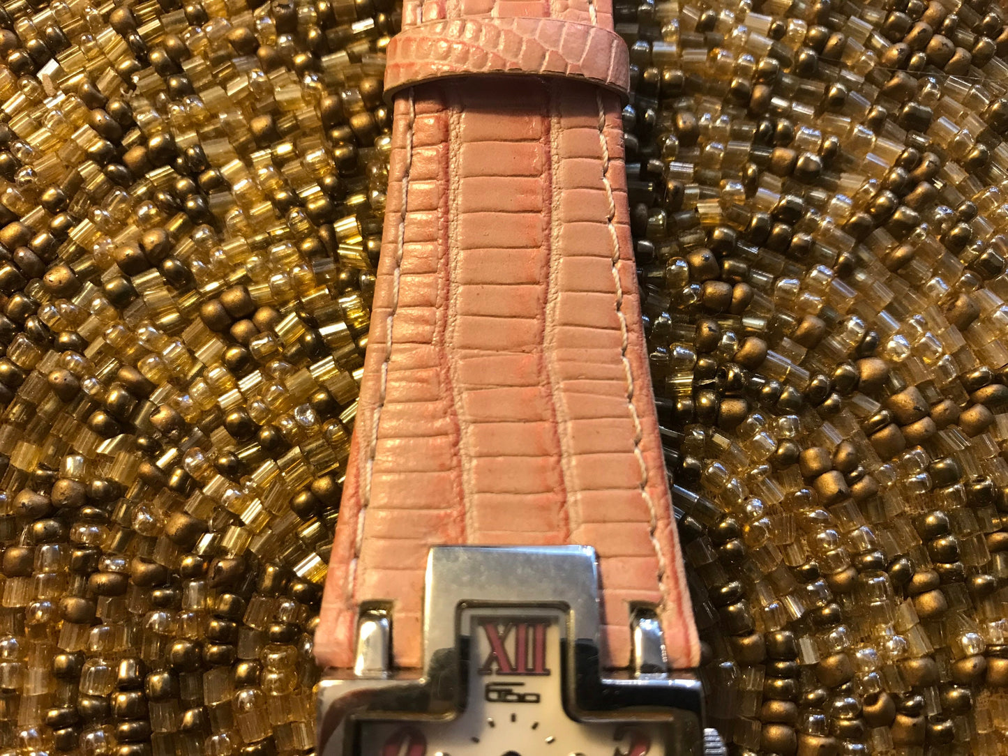 Vintage Pink Leather Wrist Watch | Accessories