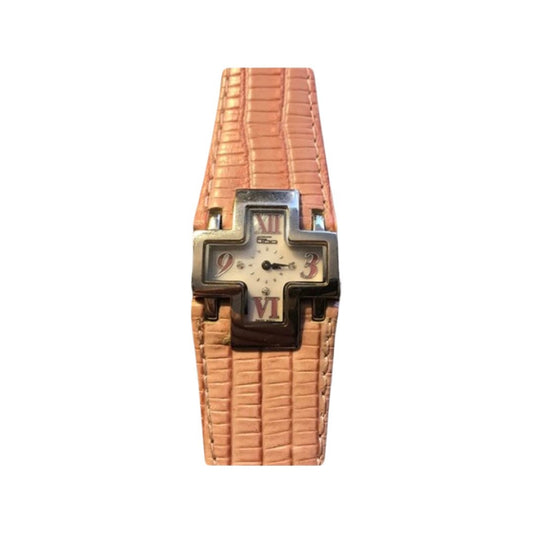 Vintage Pink Leather Wrist Watch | Accessories