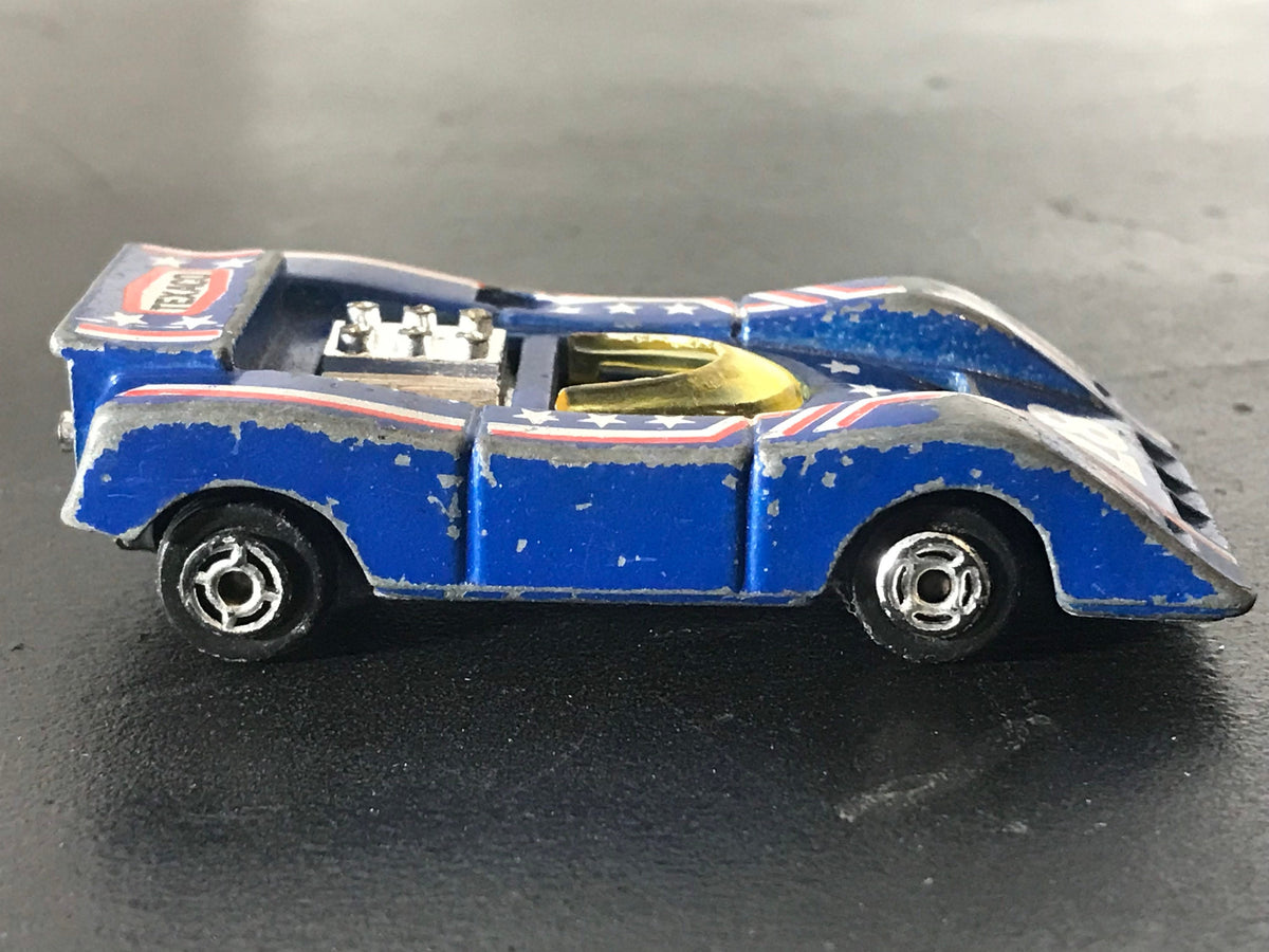 Vintage Red White and Blue Toy car