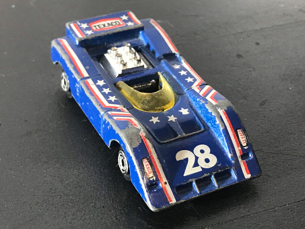 Vintage Red White and Blue Toy car