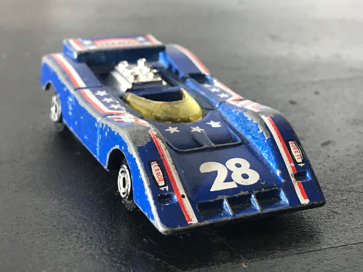 Vintage Red White and Blue Toy car