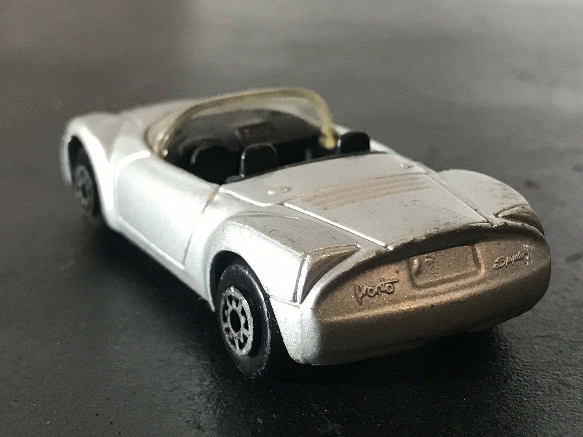 Vintage Silver Convertable Toy Car