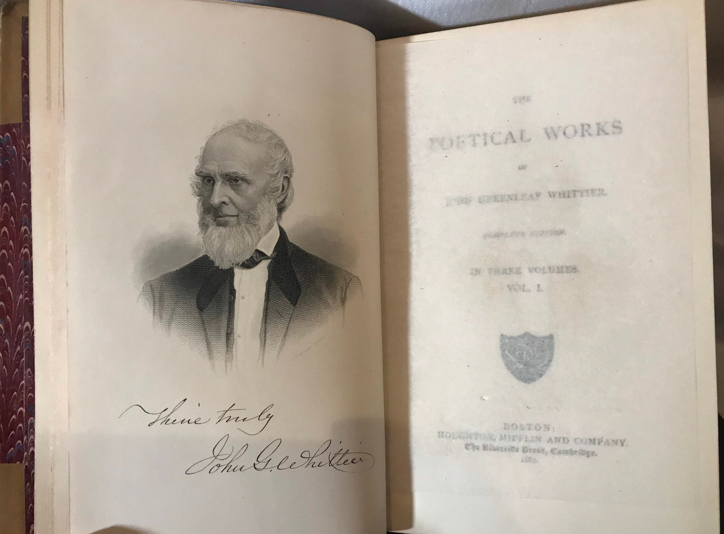 The Poetical Works of John Greenleaf Whittier | Volume 1 | Literature