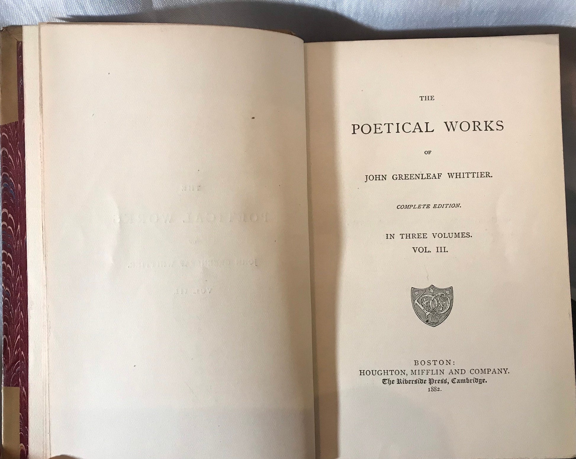 The Poetical Works of John Greenleaf Whittier | Volume 3 | Literature