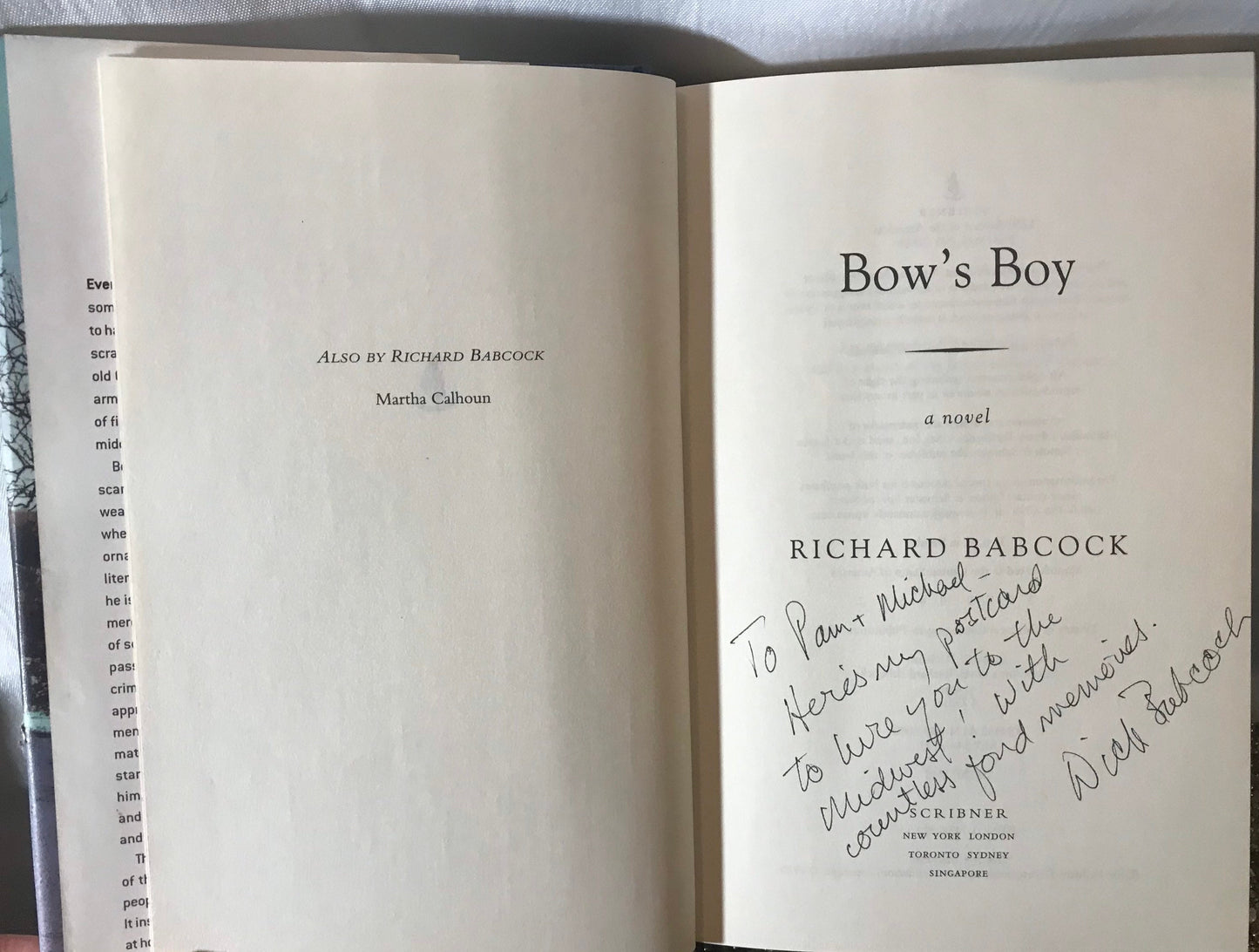 Bow's Boy by Richard Babcock | First Edition Signed | Literature