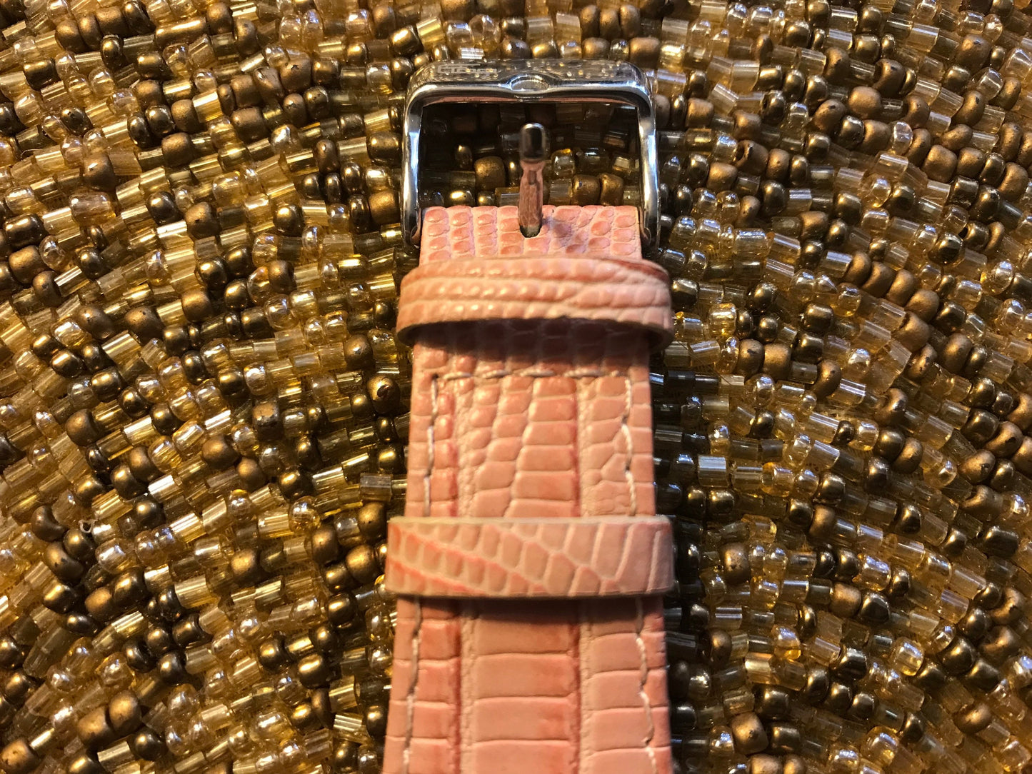 Vintage Pink Leather Wrist Watch | Accessories