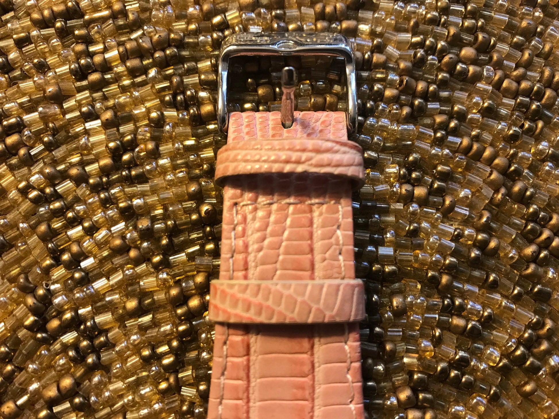 Vintage Pink Leather Wrist Watch | Accessories