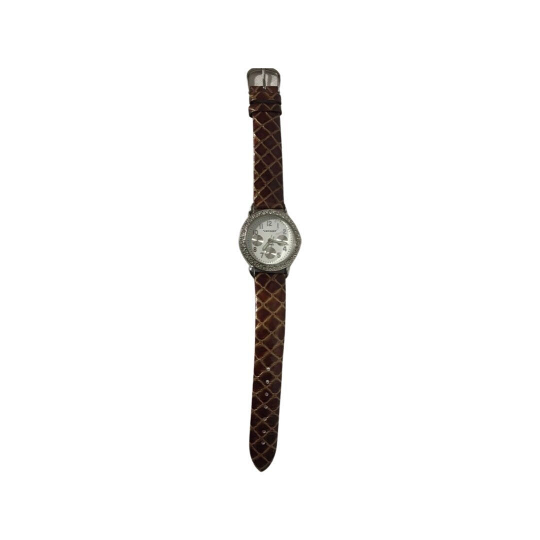 Vintage Vernier Leather Diamond Wrist Watch | Jewelry