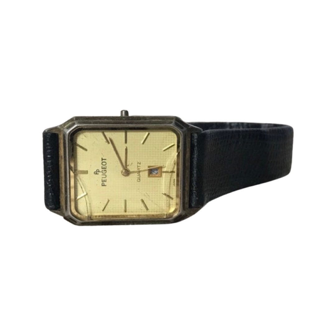 Vintage Peugeot Quartz Leather Wrist Watch | Jewelry