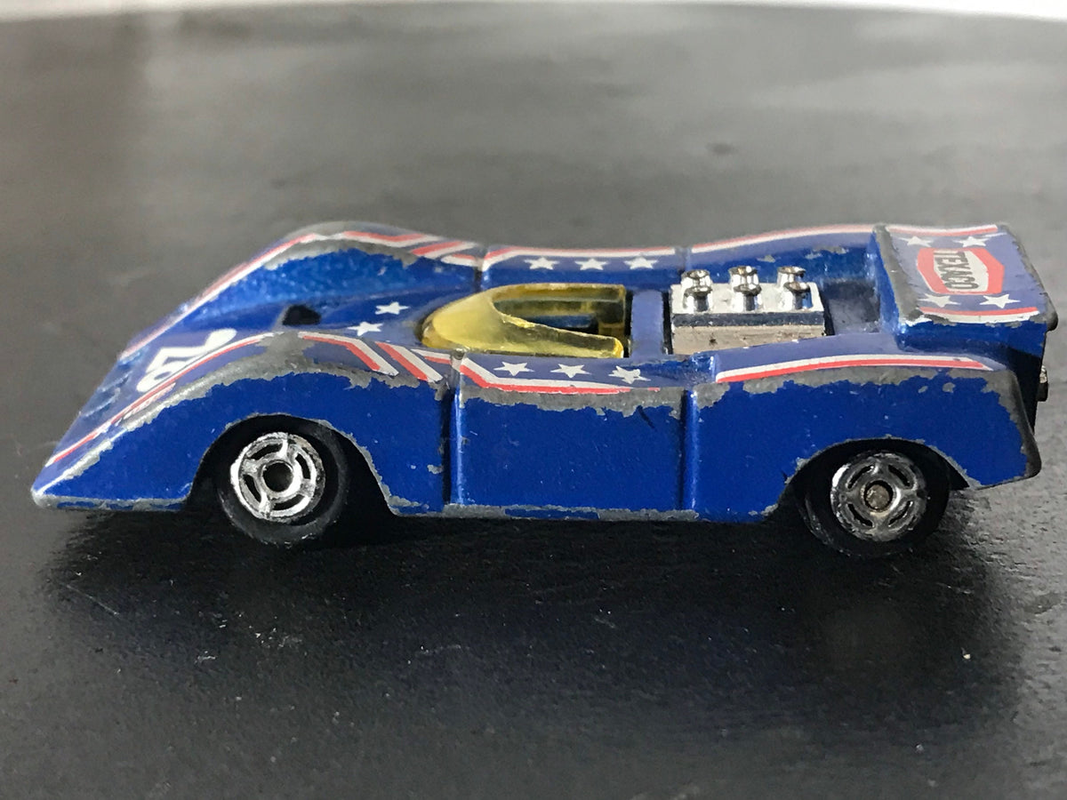 Vintage Red White and Blue Toy car