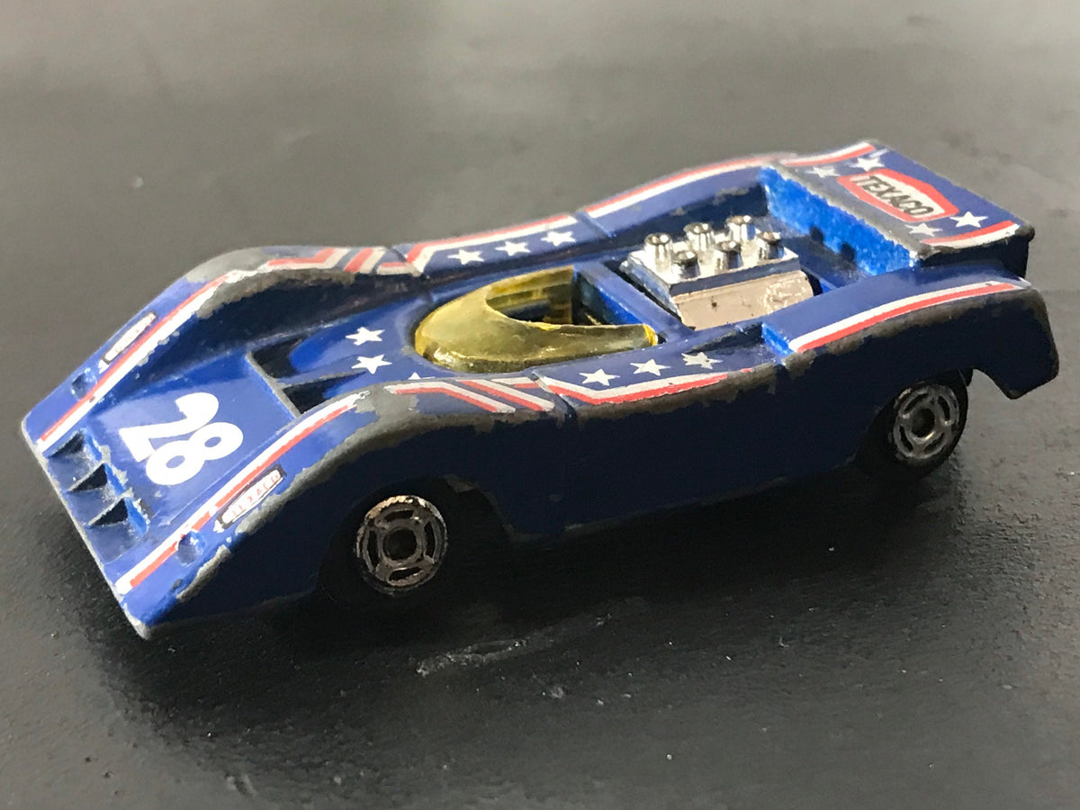 Vintage Red White and Blue Toy car