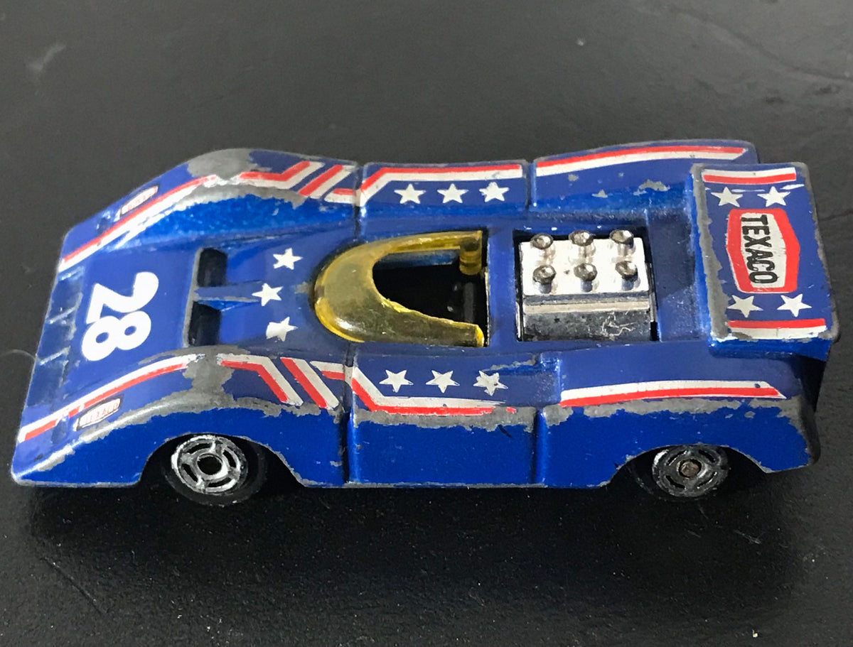 Vintage Red White and Blue Toy car