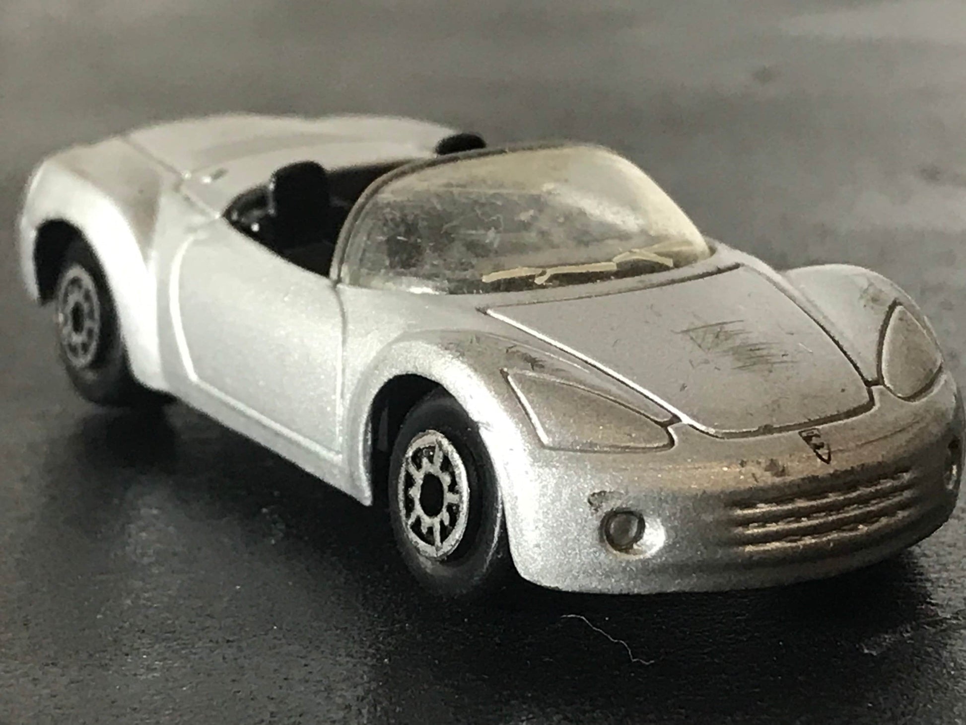 Vintage Silver Convertable Toy Car