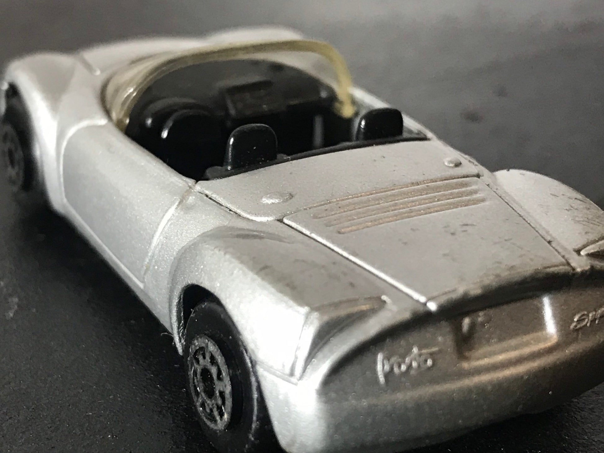 Vintage Silver Convertable Toy Car