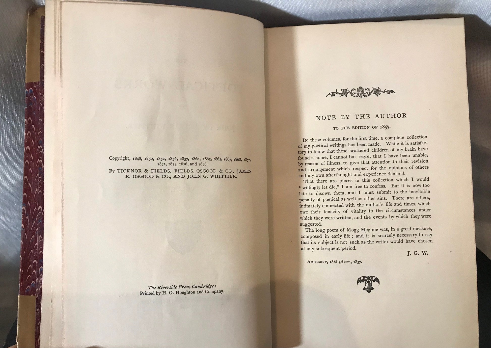 The Poetical Works of John Greenleaf Whittier | Volume 1 | Literature