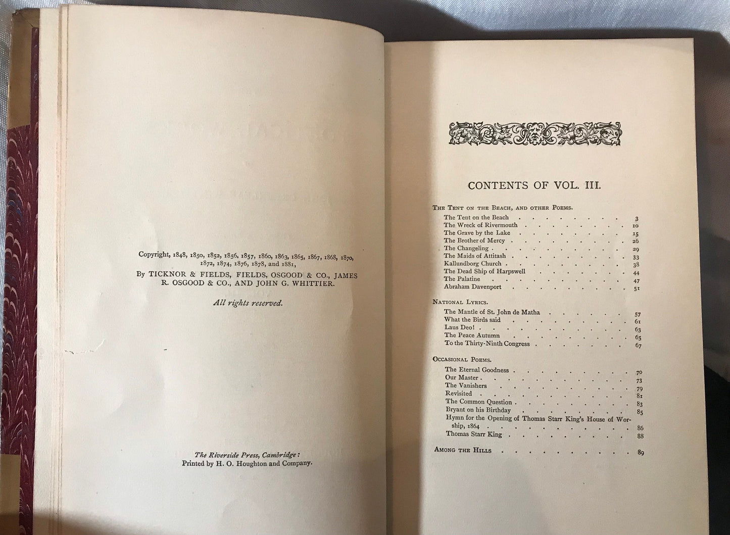 The Poetical Works of John Greenleaf Whittier | Volume 3 | Literature