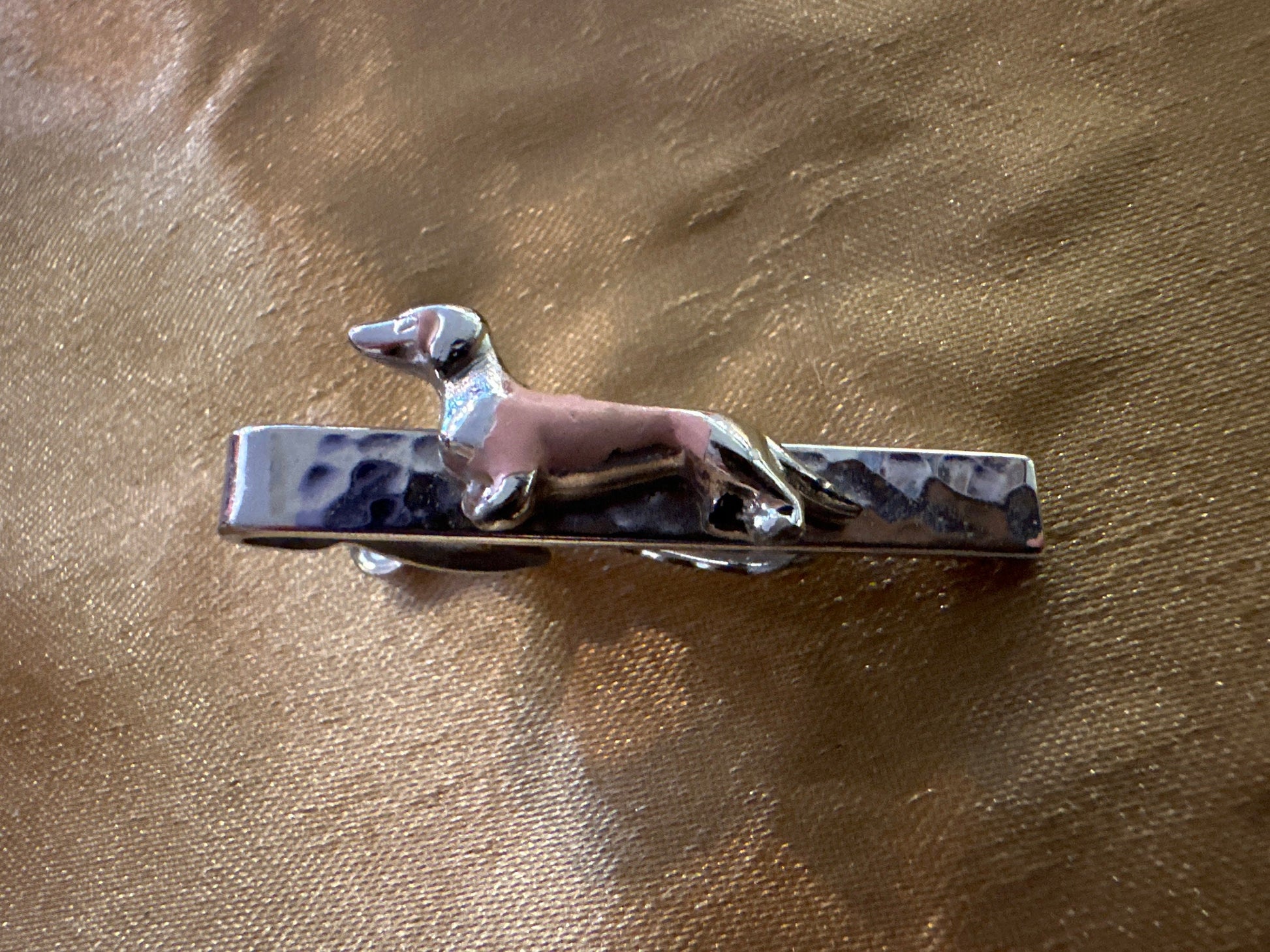 Vintage Silver Dachshund Clothing Clip | Tie Clip | Accessories