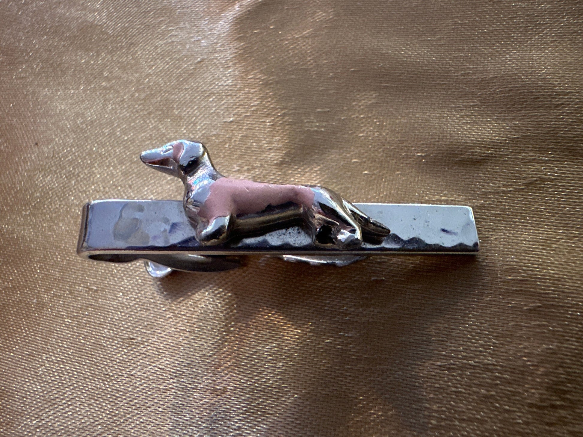 Vintage Silver Dachshund Clothing Clip | Tie Clip | Accessories