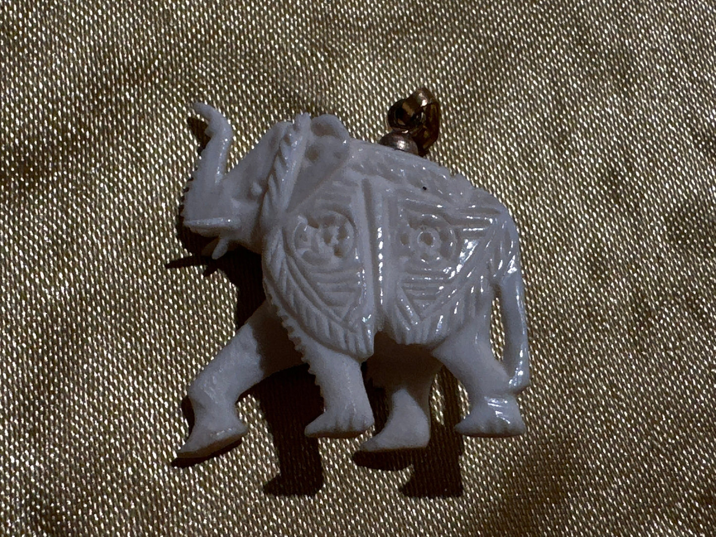 Vintage White Elephant Necklace Charm | Accessories