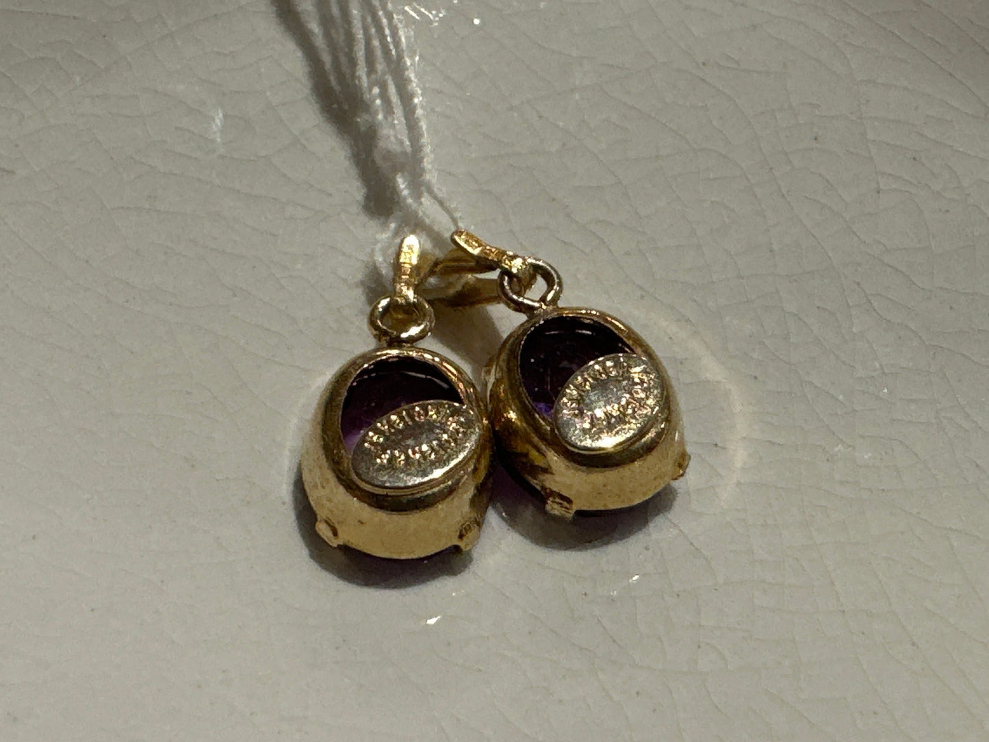 Vintage Amethyst and Gold Earrings | Jewlery