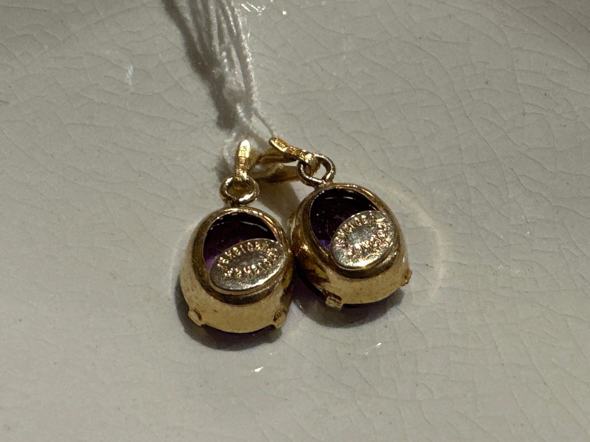 Vintage Amethyst and Gold Earrings | Jewlery