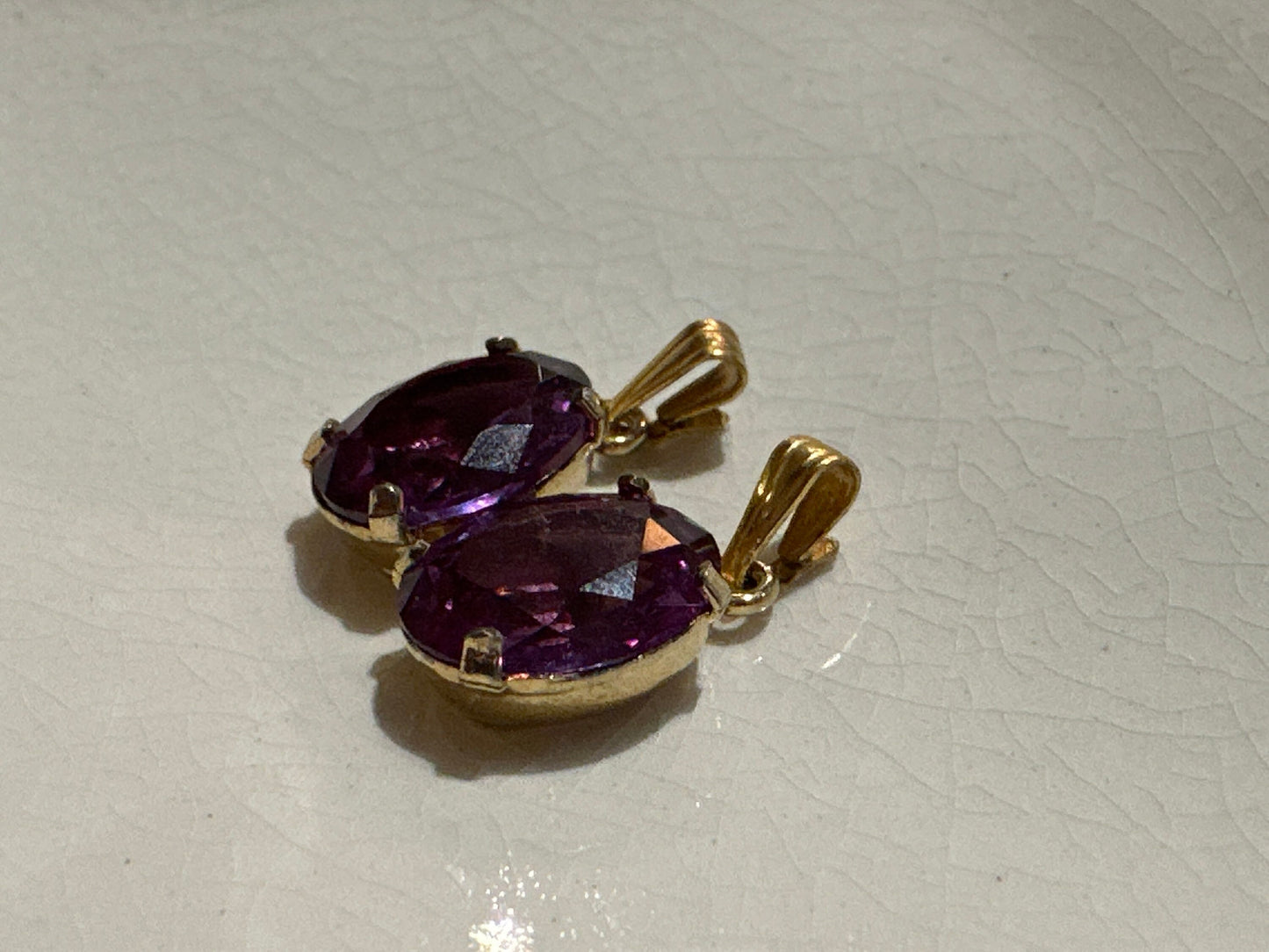 Vintage Amethyst and Gold Earrings | Jewlery