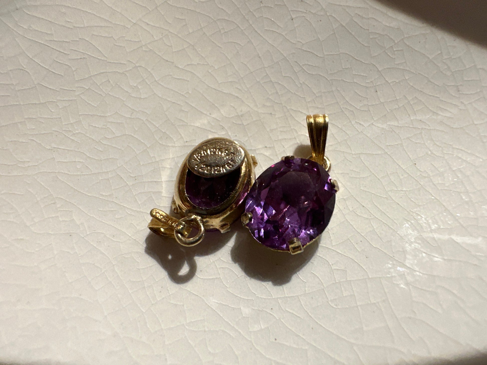Vintage Amethyst and Gold Earrings | Jewlery