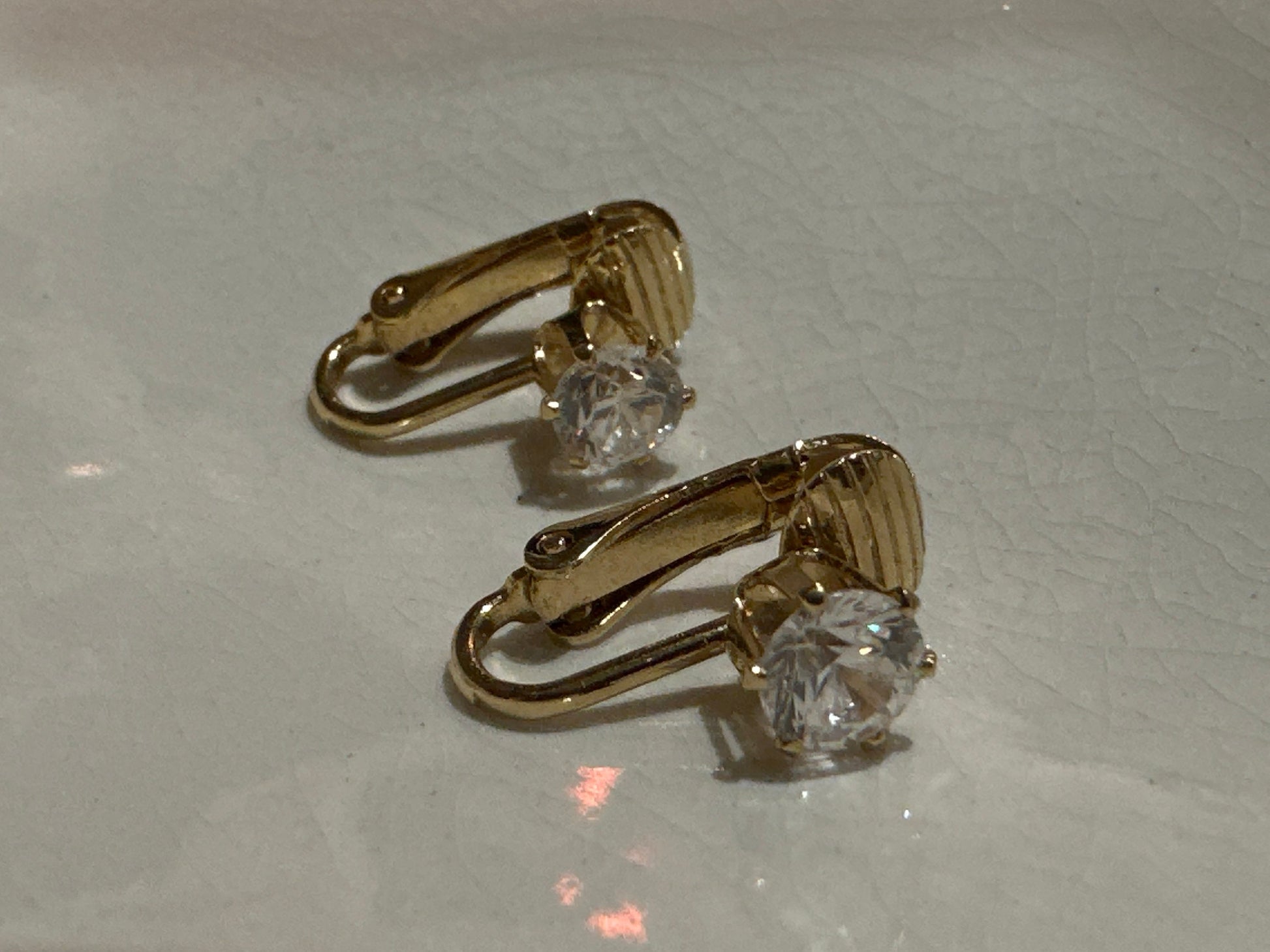 Vintage costume Diamond Clip-on Earrings | Jewlery