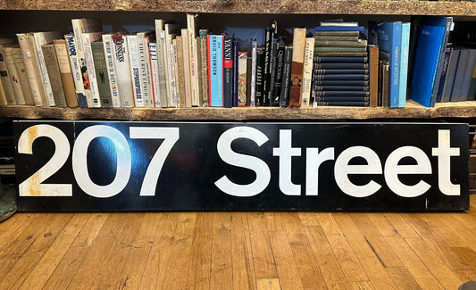 Vintage 207 Street NYC Subway Train Sign | Home Decor