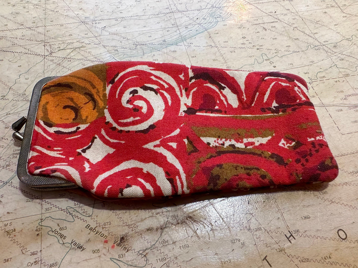 Vintage Aztec Design Coin Purse, Small Wallet, Boho Chic Pouch, Tribal Print Purse, Southwestern Style