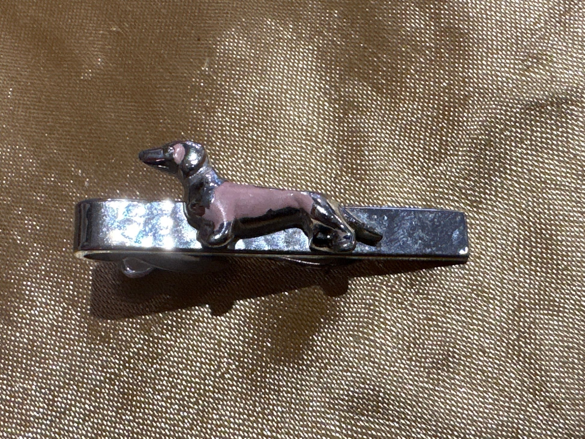 Vintage Silver Dachshund Clothing Clip | Tie Clip | Accessories