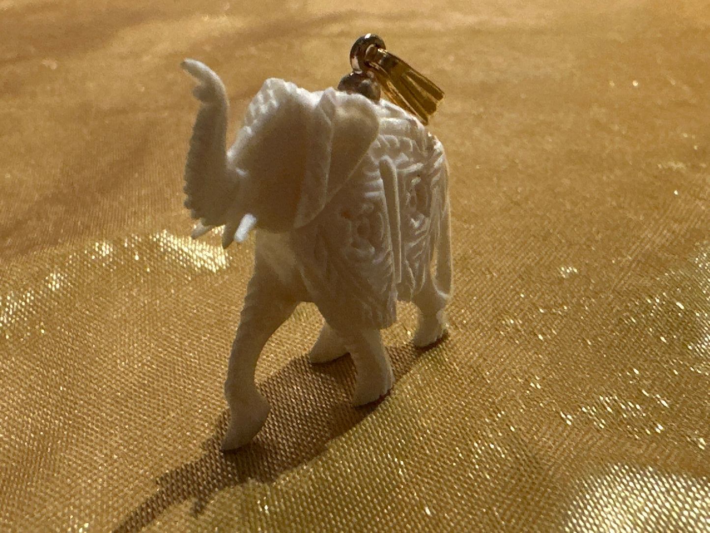 Vintage White Elephant Necklace Charm | Accessories