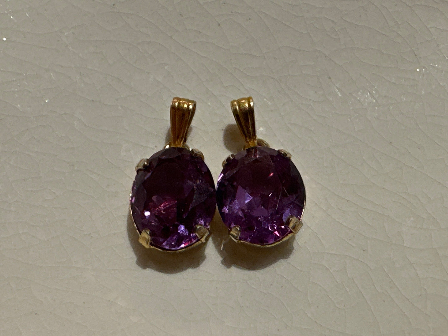 Vintage Amethyst and Gold Earrings | Jewlery