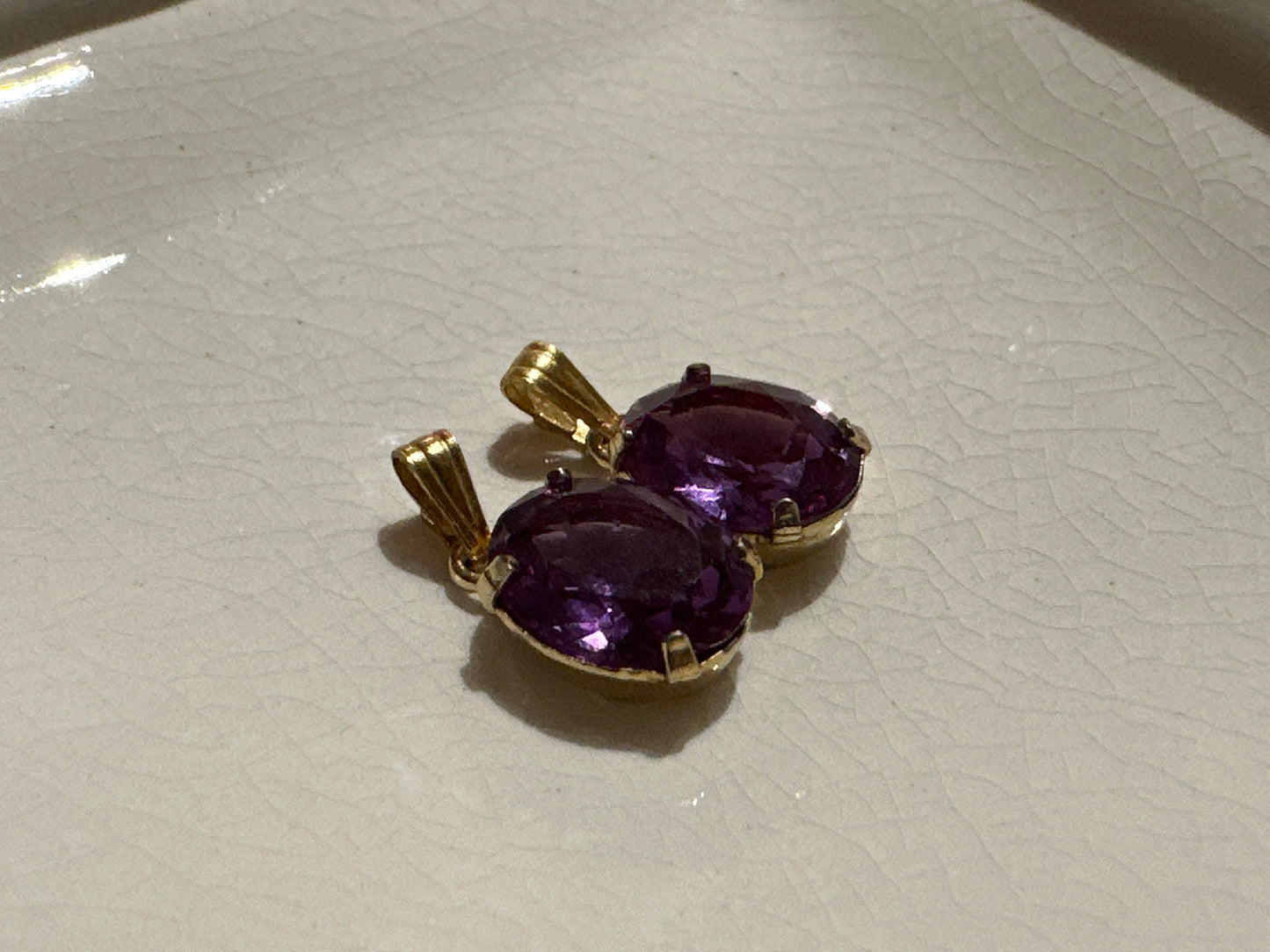 Vintage Amethyst and Gold Earrings | Jewlery