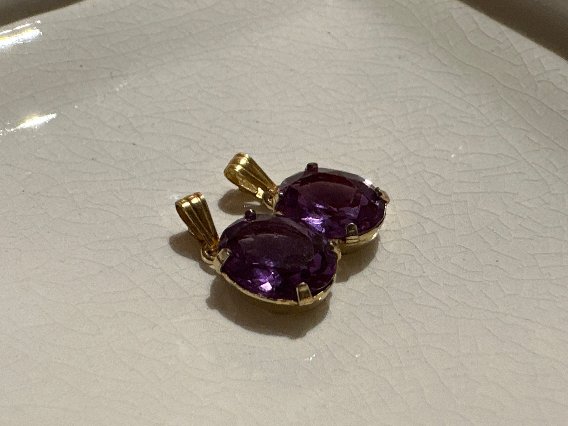 Vintage Amethyst and Gold Earrings | Jewlery