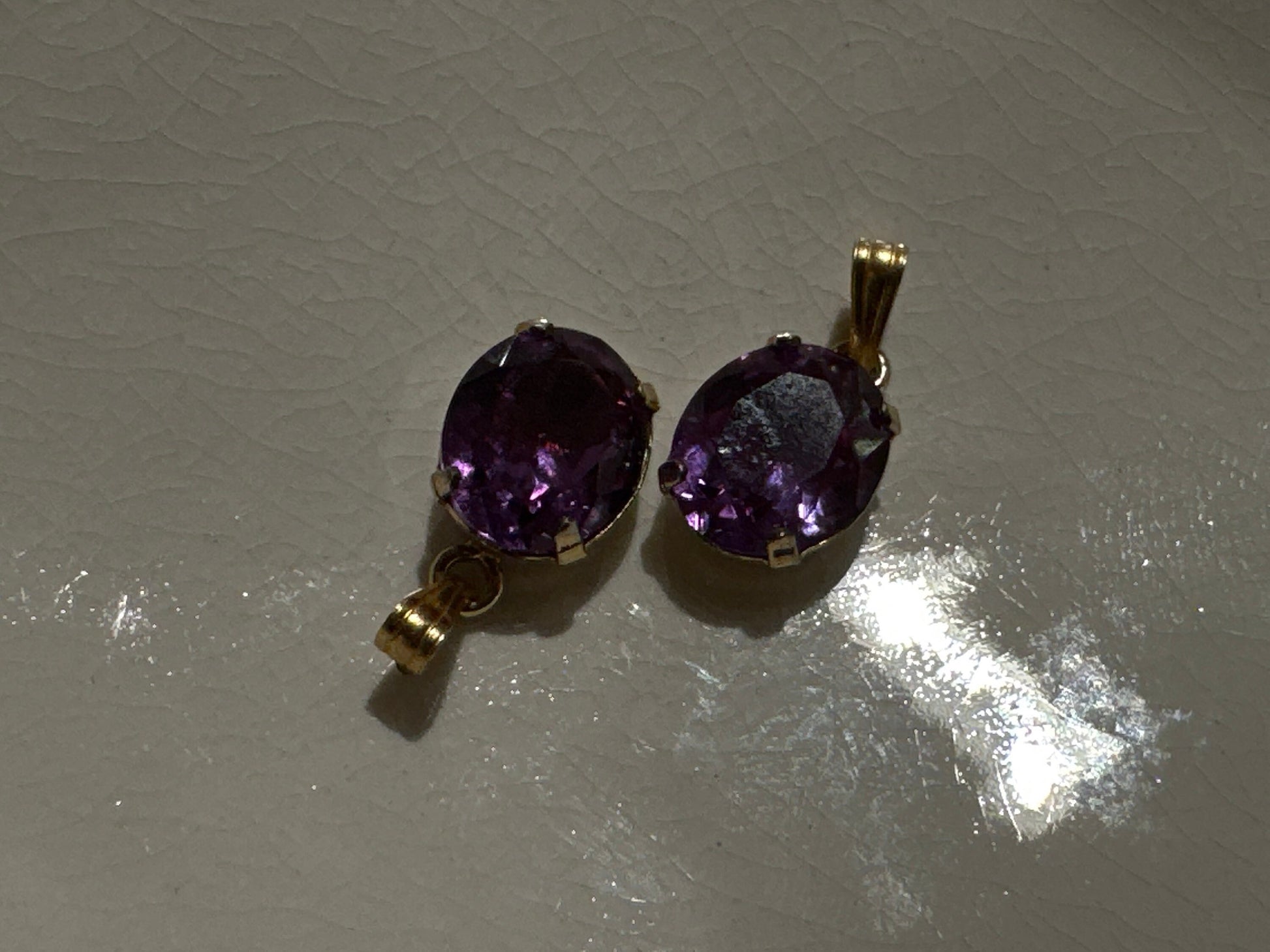 Vintage Amethyst and Gold Earrings | Jewlery
