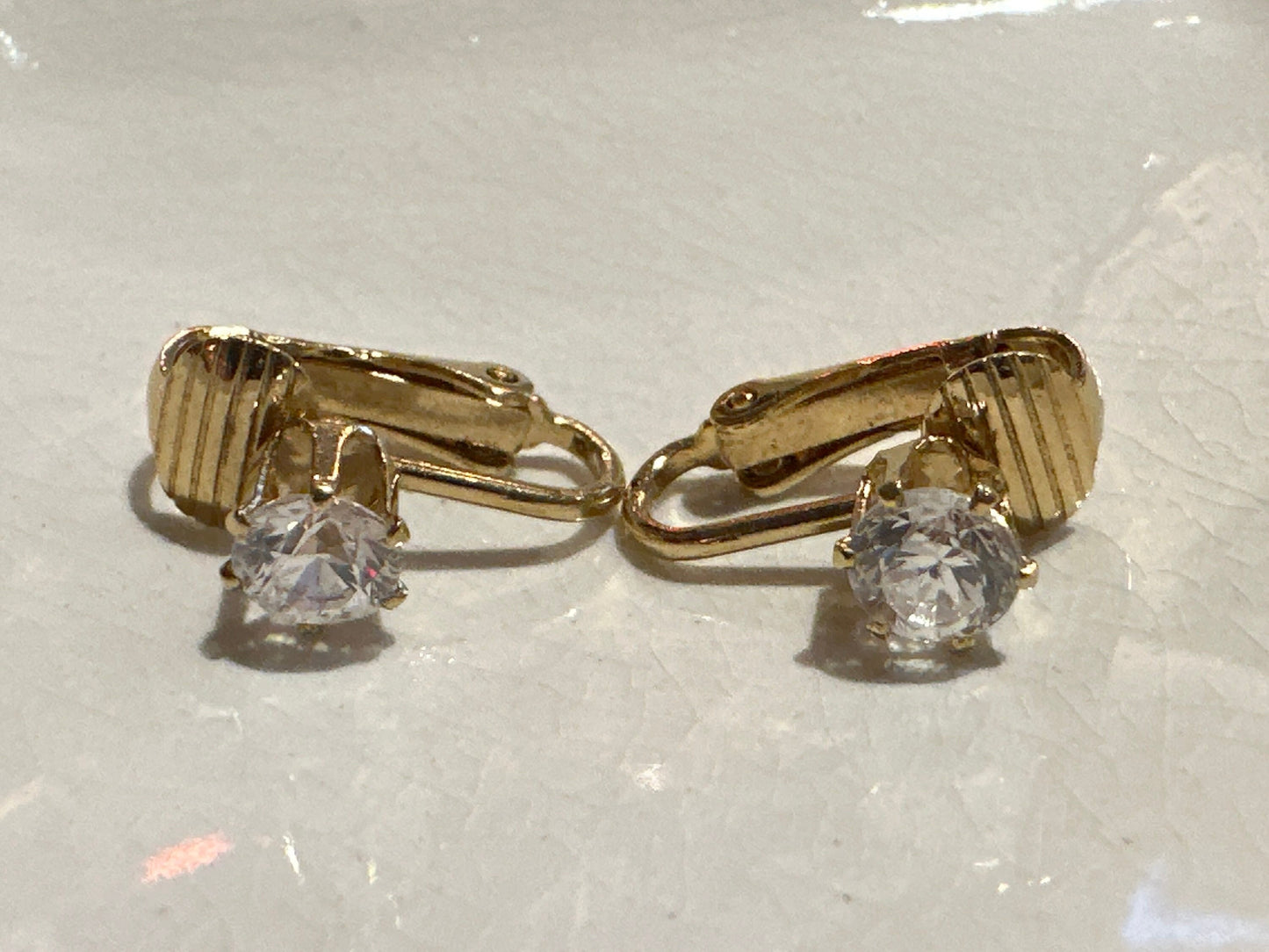 Vintage costume Diamond Clip-on Earrings | Jewlery