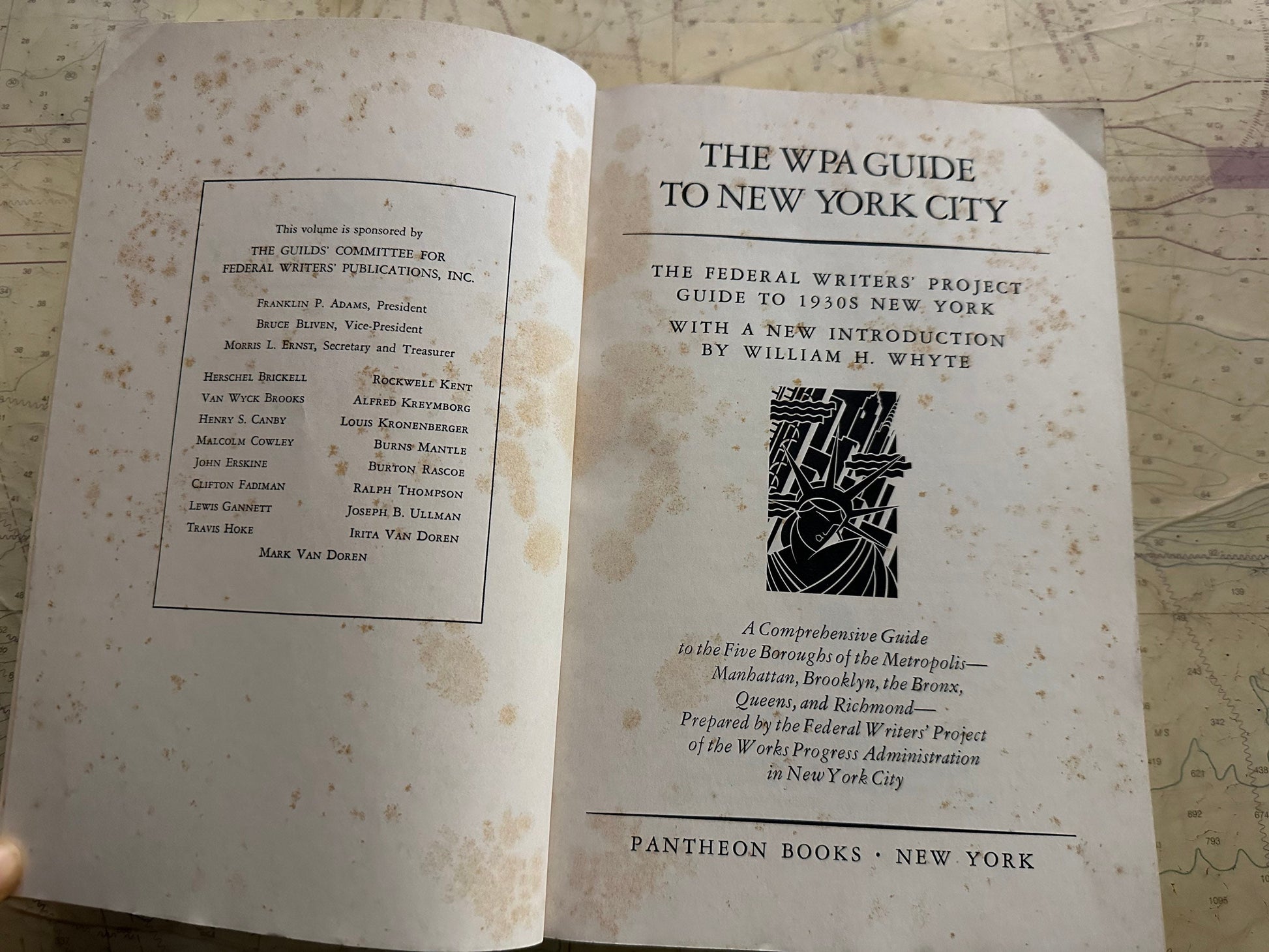 The WPA Guide to New York City by William H. Whyte | 1930's New York | NYC Memorabilia