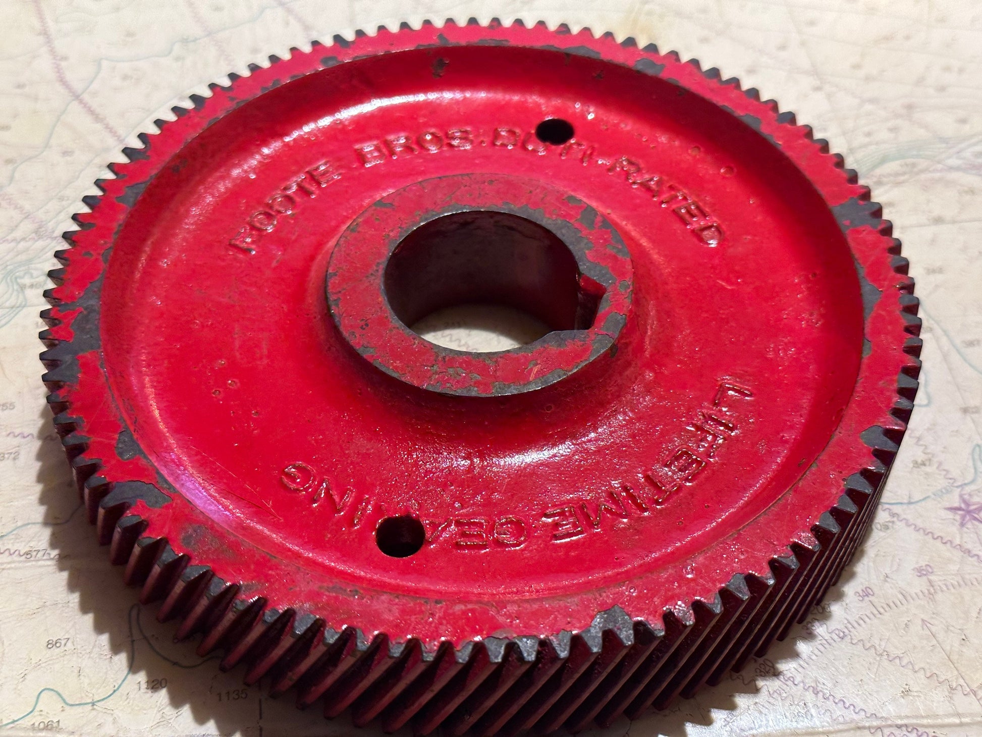 Foote Bros Helical Red Gear | 90+ Teeth - Small Size | Home Decor