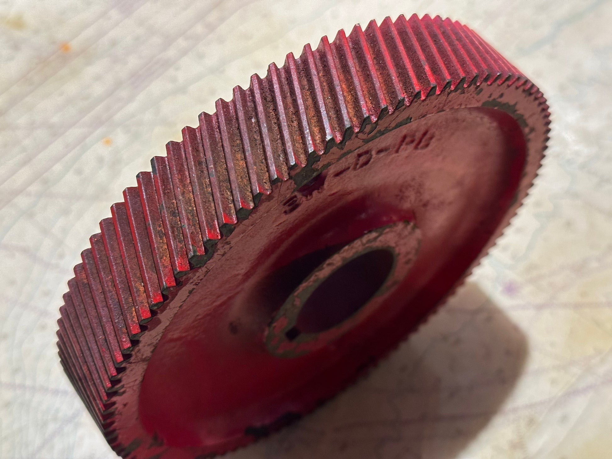 Foote Bros Helical Red Gear | 90+ Teeth - Small Size | Home Decor