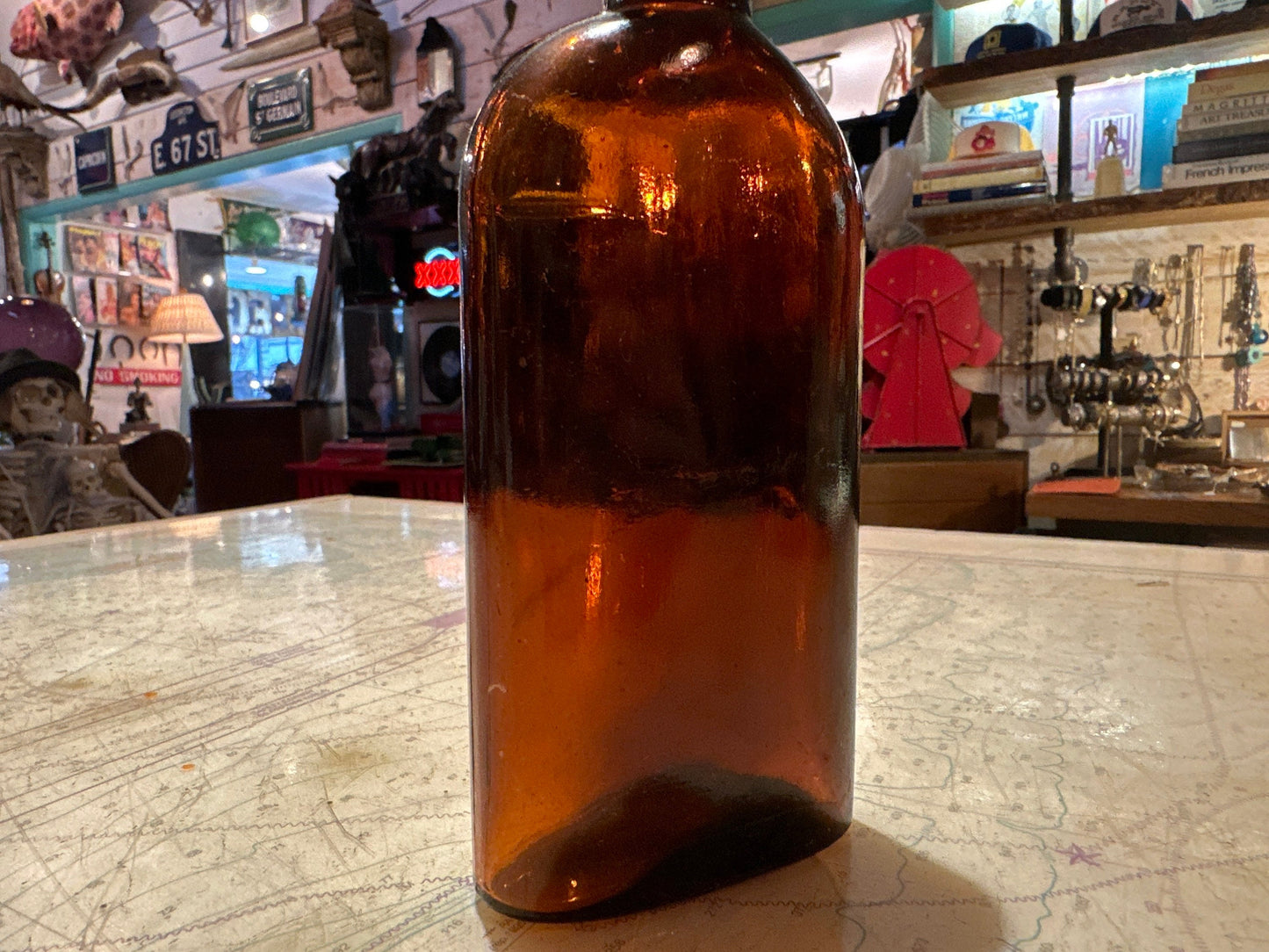 Vintage Brown Tinted Apothecary Bottle | Home & Living