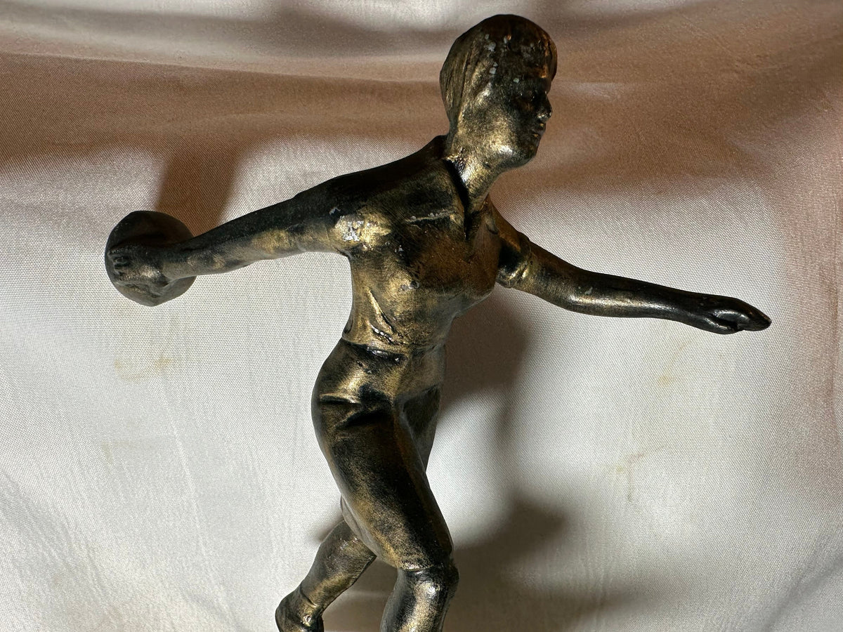 Vintage Bowling Trophy with Marble Base | Home Decor