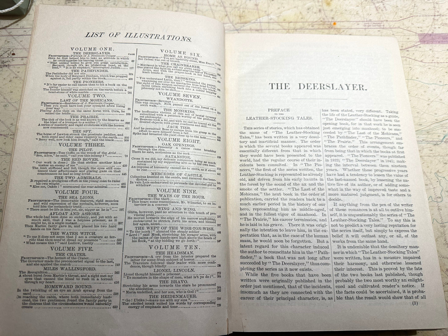 Works Of J Fenimore Cooper | The Deerslayer, The Pathfinder, The Pioneers | Volume One | Literature