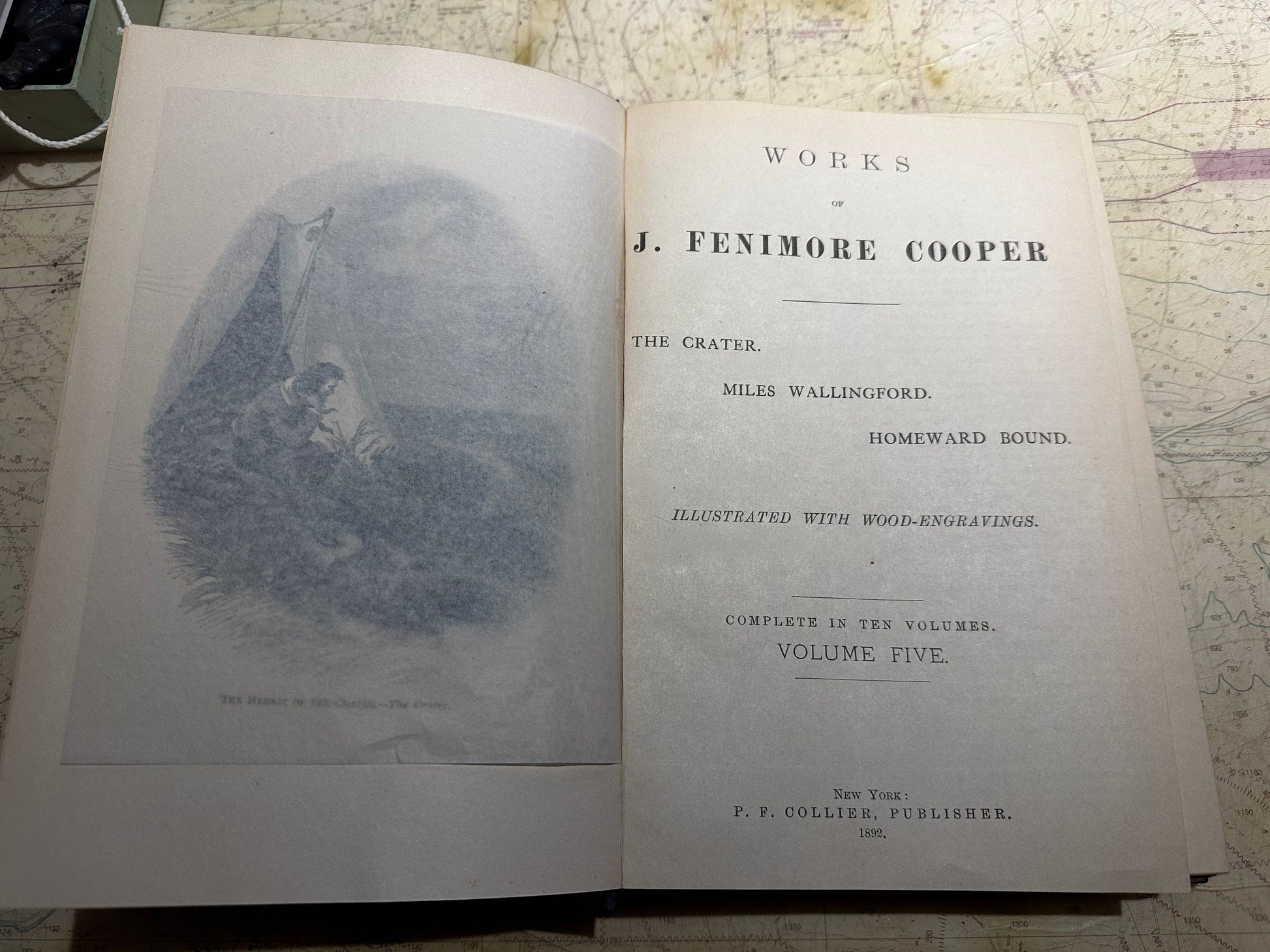 Works Of J. Fenimore Cooper | The Crater, Miles Wallingford, Homeward Bound | Volume Five | Literature