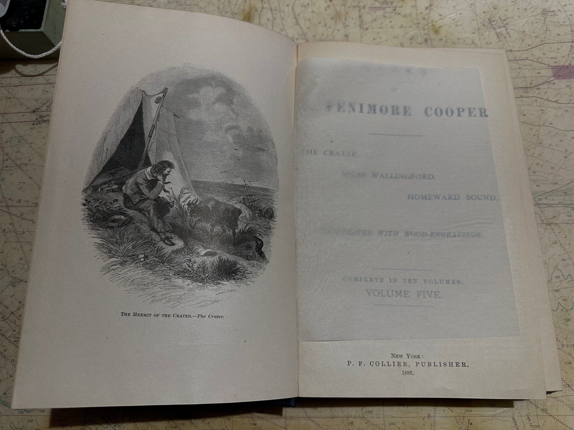 Works Of J. Fenimore Cooper | The Crater, Miles Wallingford, Homeward Bound | Volume Five | Literature